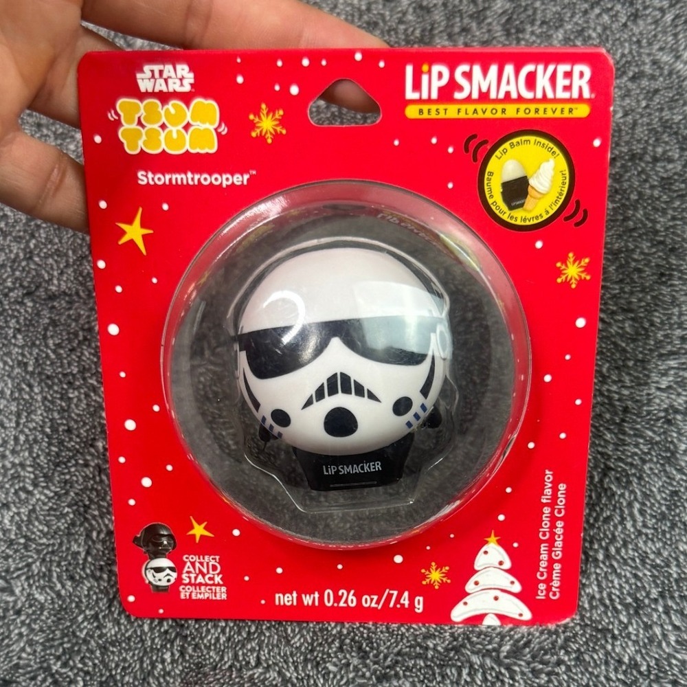 Lip Smacker Star Wars Tsum Tsum Stormtrooper Ice Cream Clone Lip Balm 0.26oz NEW